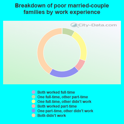 Breakdown of poor married-couple families by work experience